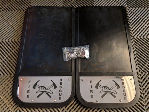 Pair of Heavy Duty Mudflaps -Fire Rescue